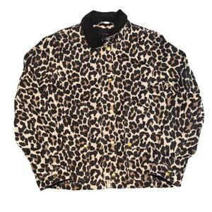 NWOT J Crew Size M Leopard Animal Print Rain Jacket Pullover Snaps Pockets